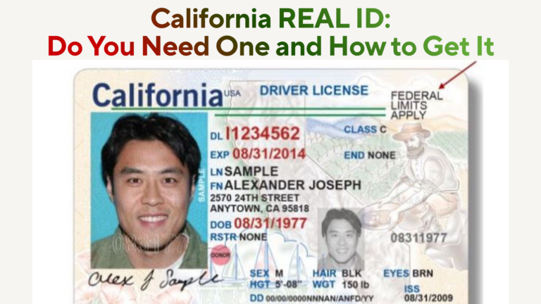California REAL ID: Do You Need One and How to Get It | Featured Image | Shows a sample REAL ID